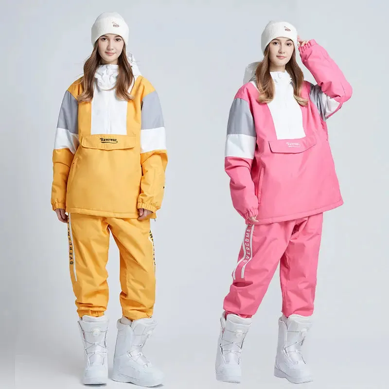 Unisex Outdoor Snowboarding Anorak Jacket & Pants Set