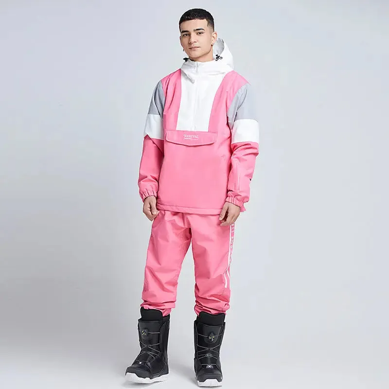 Unisex Outdoor Snowboarding Anorak Jacket & Pants Set