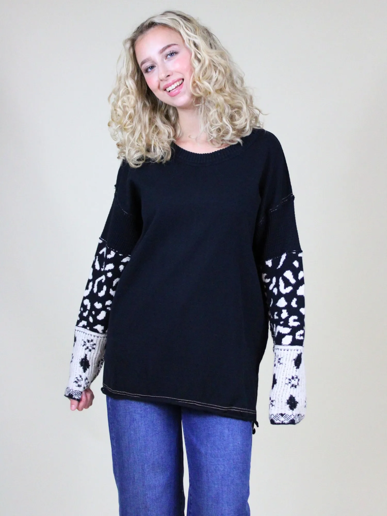 We the Free Tiger Style Cuff Knit Top