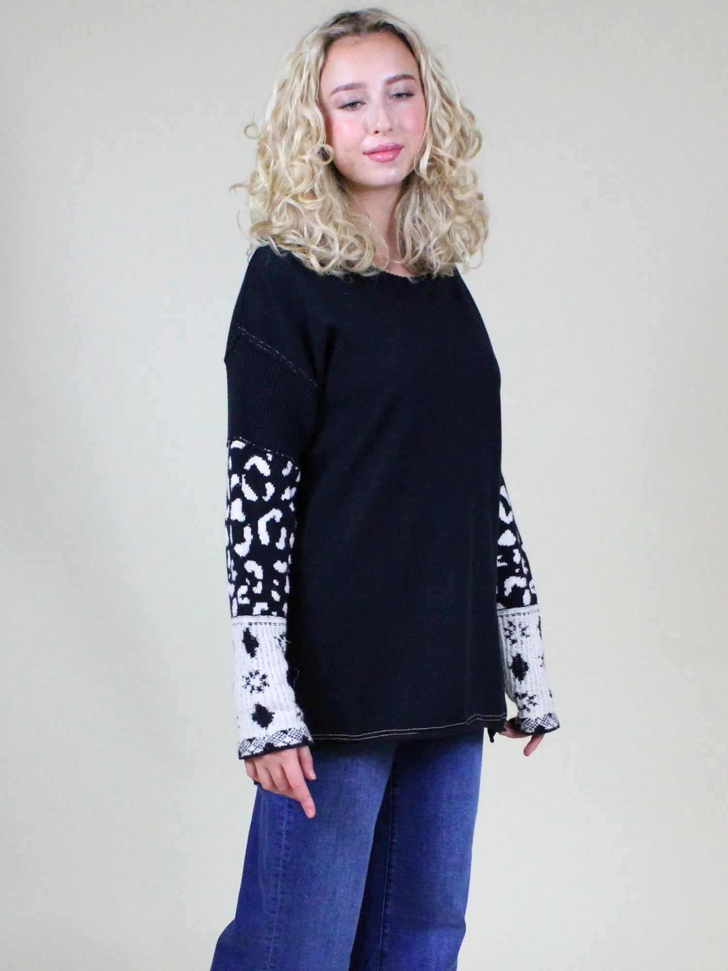 We the Free Tiger Style Cuff Knit Top