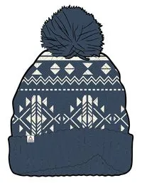 West Coast Recycled Bobble Hat - Rich Navy