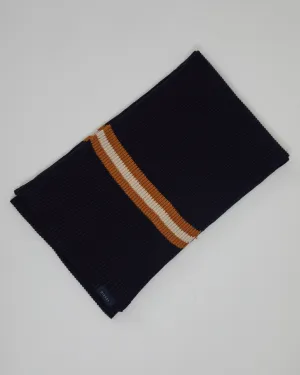 William Scarf Navy/Maple Wood