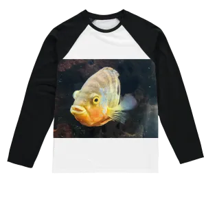 Yellow Orange Fish Sublimation Baseball Long Sleeve T-Shirt