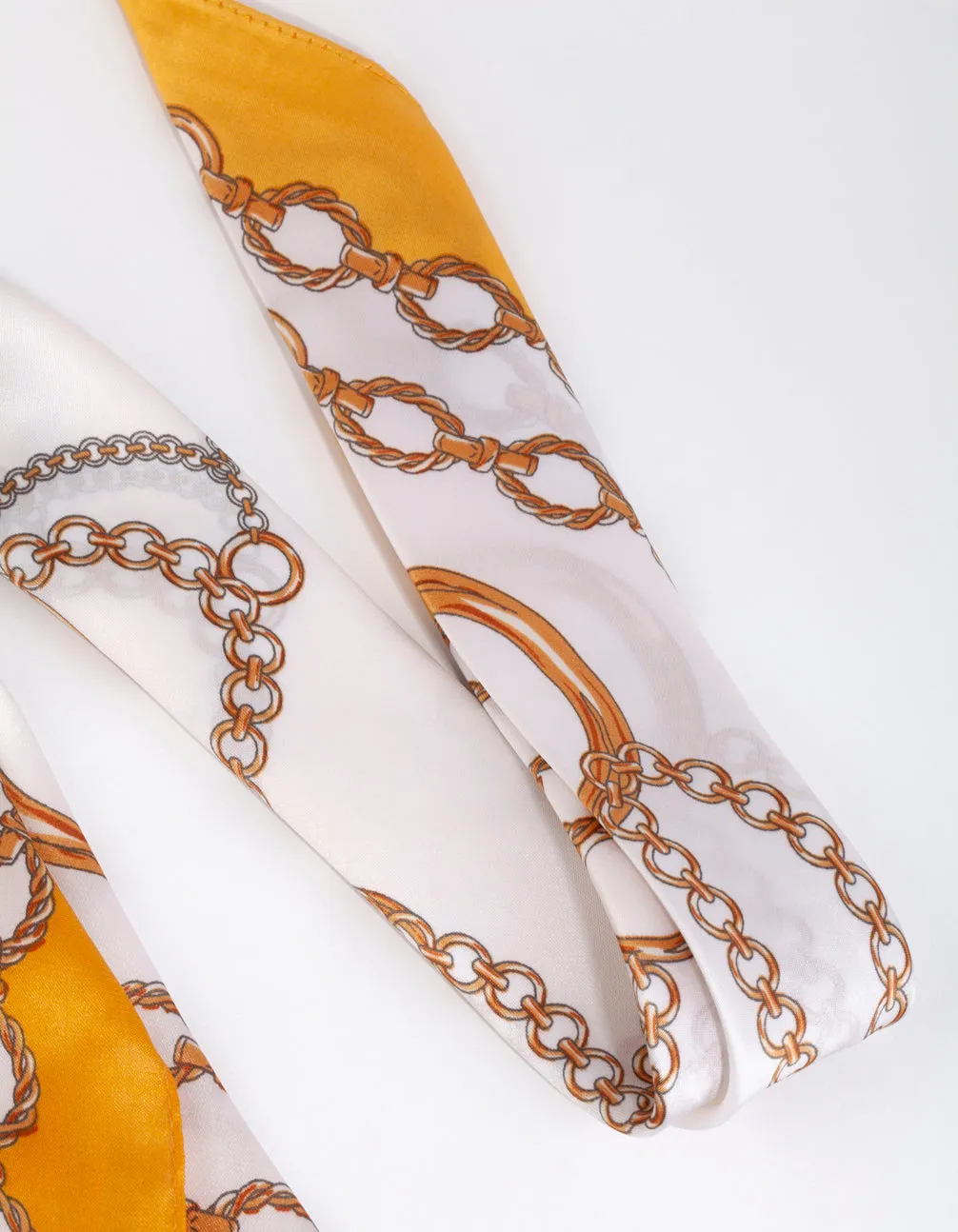 Yellow Vintage Chain Bandana Hair Scarf