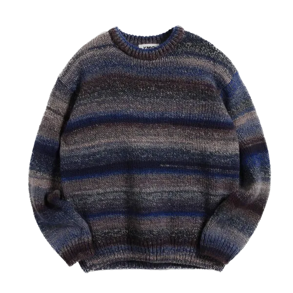 YMC Undertones Boxy Crew Knit - Blue