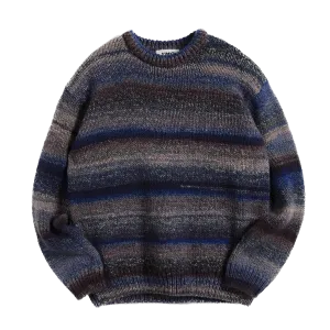 YMC Undertones Boxy Crew Knit - Blue