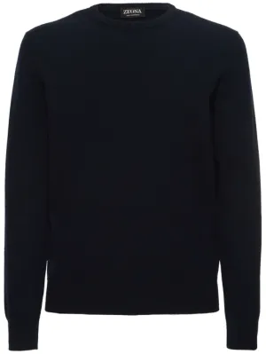 Zegna   Oasi cashmere knit crewneck sweater 